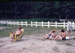 S1201 Summer at Bridgeton Maine (Ann Bennett on right)